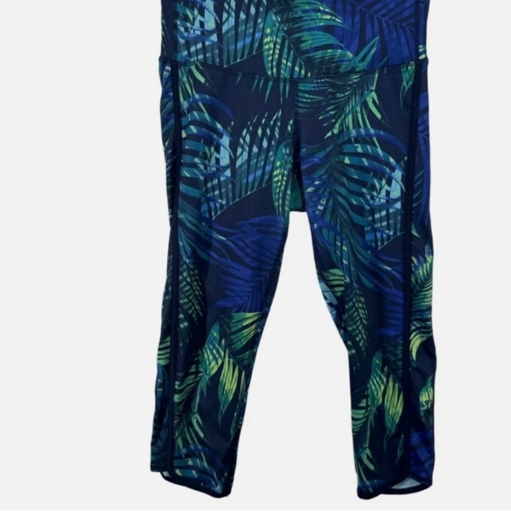 🇯🇲 Sz XL Champion Tropical Print Blue and Green Leggings - Picture 7 of 8